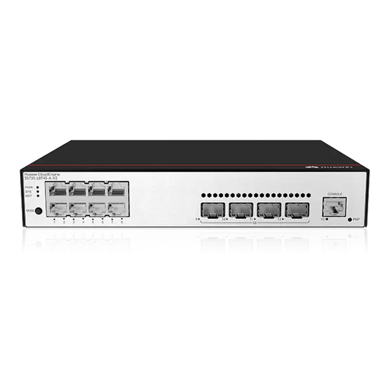 Huawei Cloud engine S5735-L24T4XE-A-V2 (24*10/100/1000BASE-T ports, 4*10GE SFP+ ports, 2*12GE stack ports, AC power,